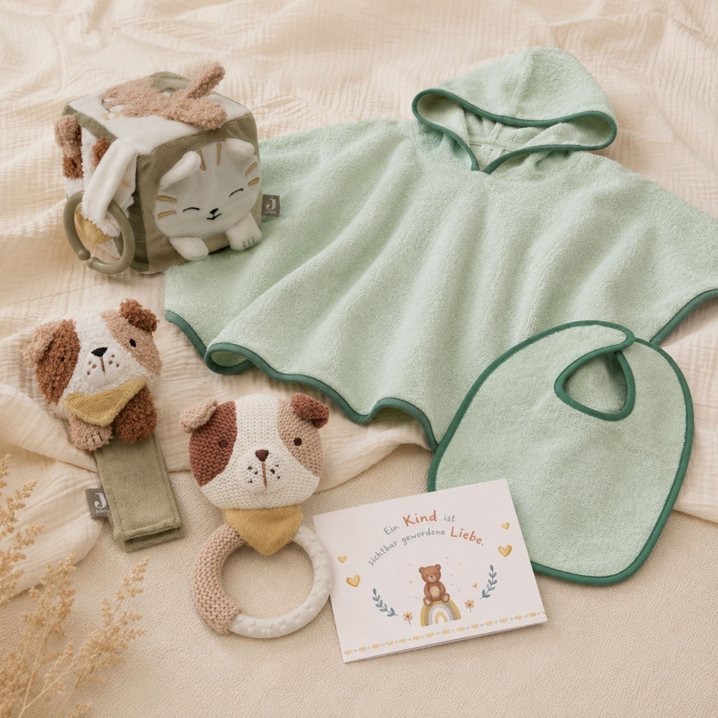 Geschenkset zur Geburt Mick – Poncho-Set