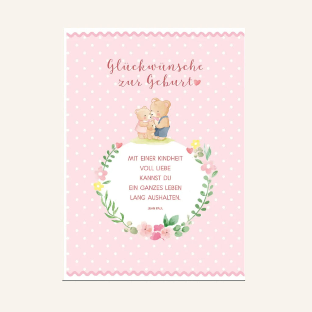 Geschenkset zur Geburt Bär Naturell Beere