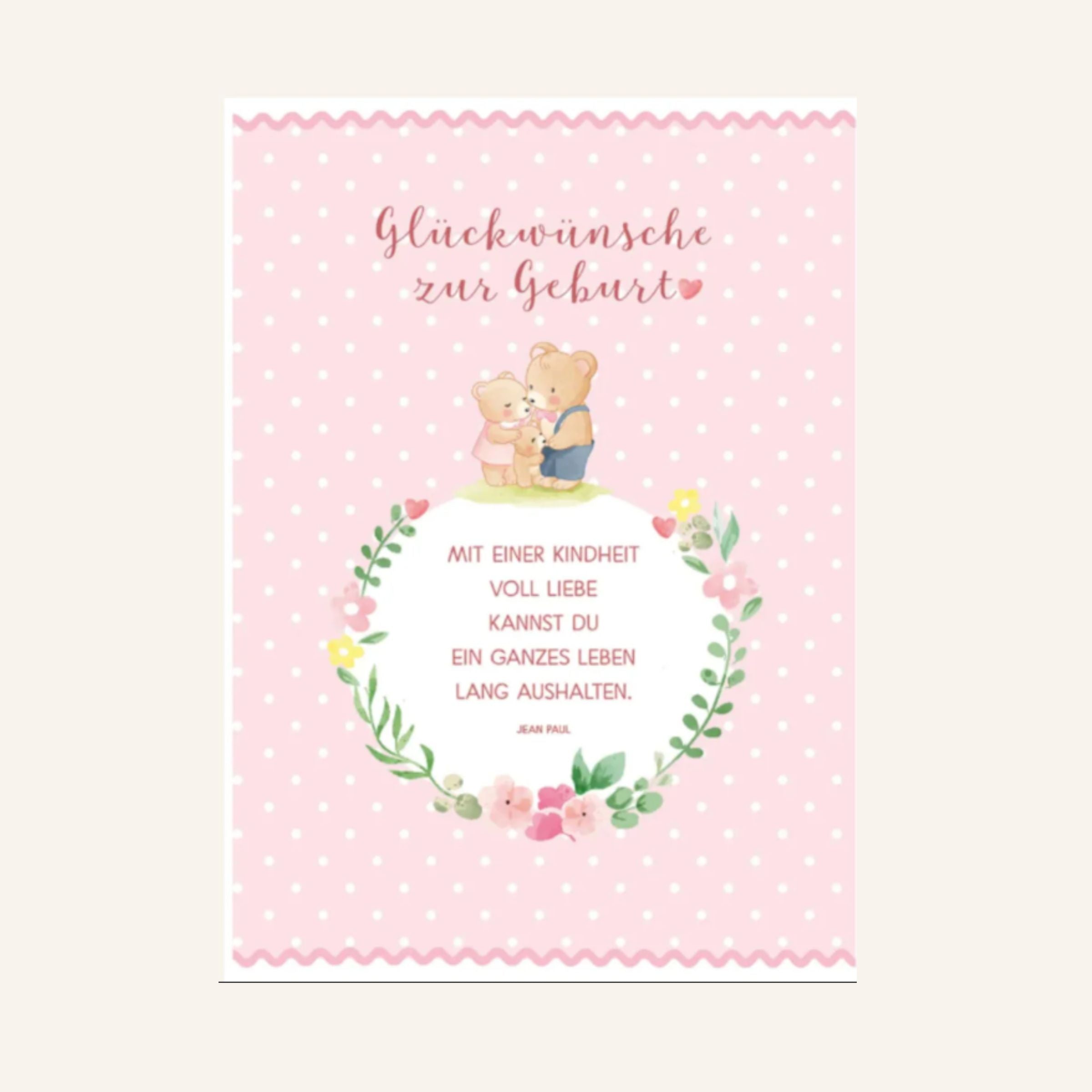 Geschenkset zur Geburt Bär Naturell Beere