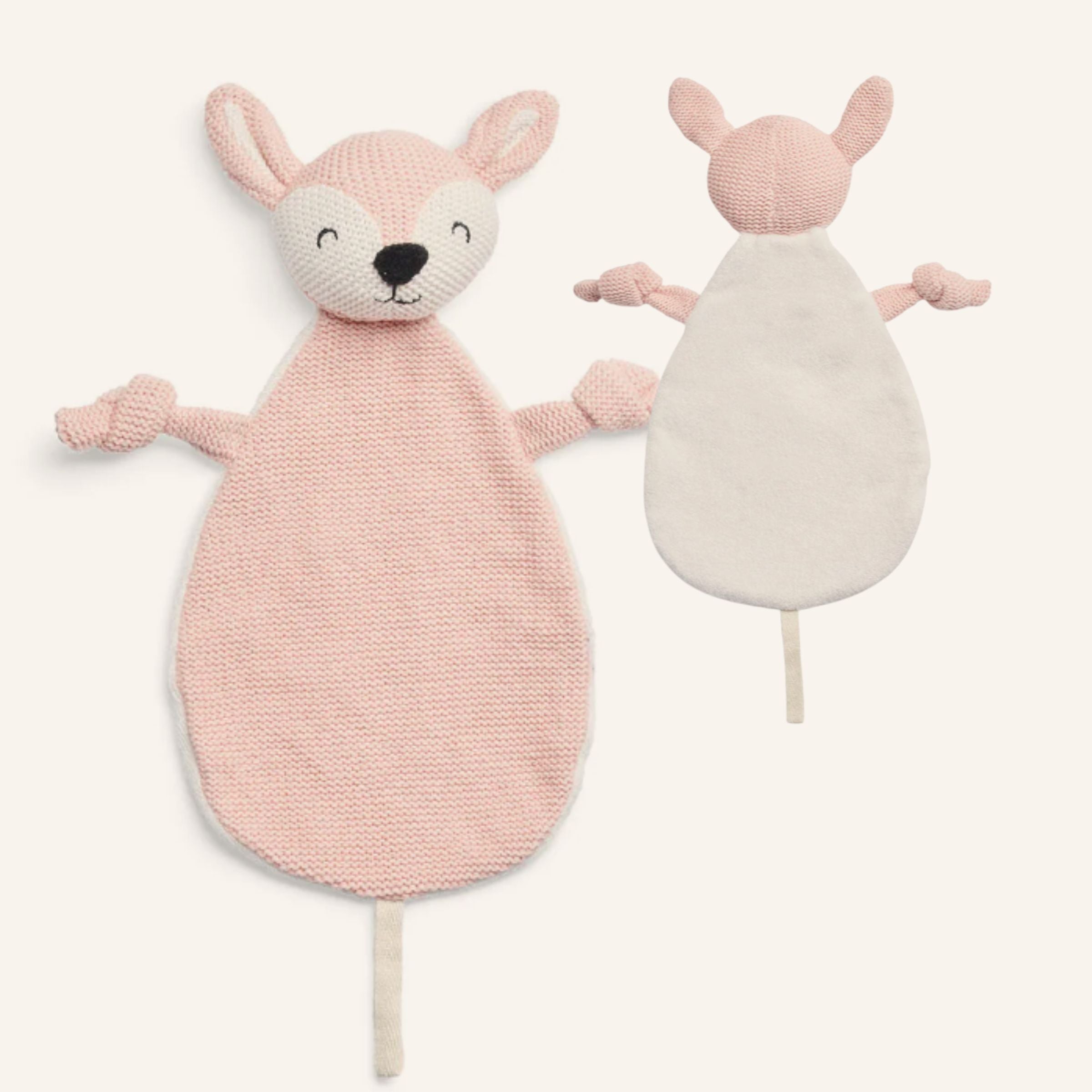 Geschenkset zur Geburt mit Namen – Reh rosa, personalisiertes Babygeschenk