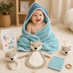 Geschenkset zur Geburt Fuchs gestrickt