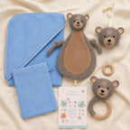Geschenkset zur Geburt Bär gestrickt