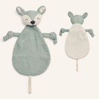 Geschenkset zur Geburt mit Namen – Reh grün, personalisiertes Babygeschenk