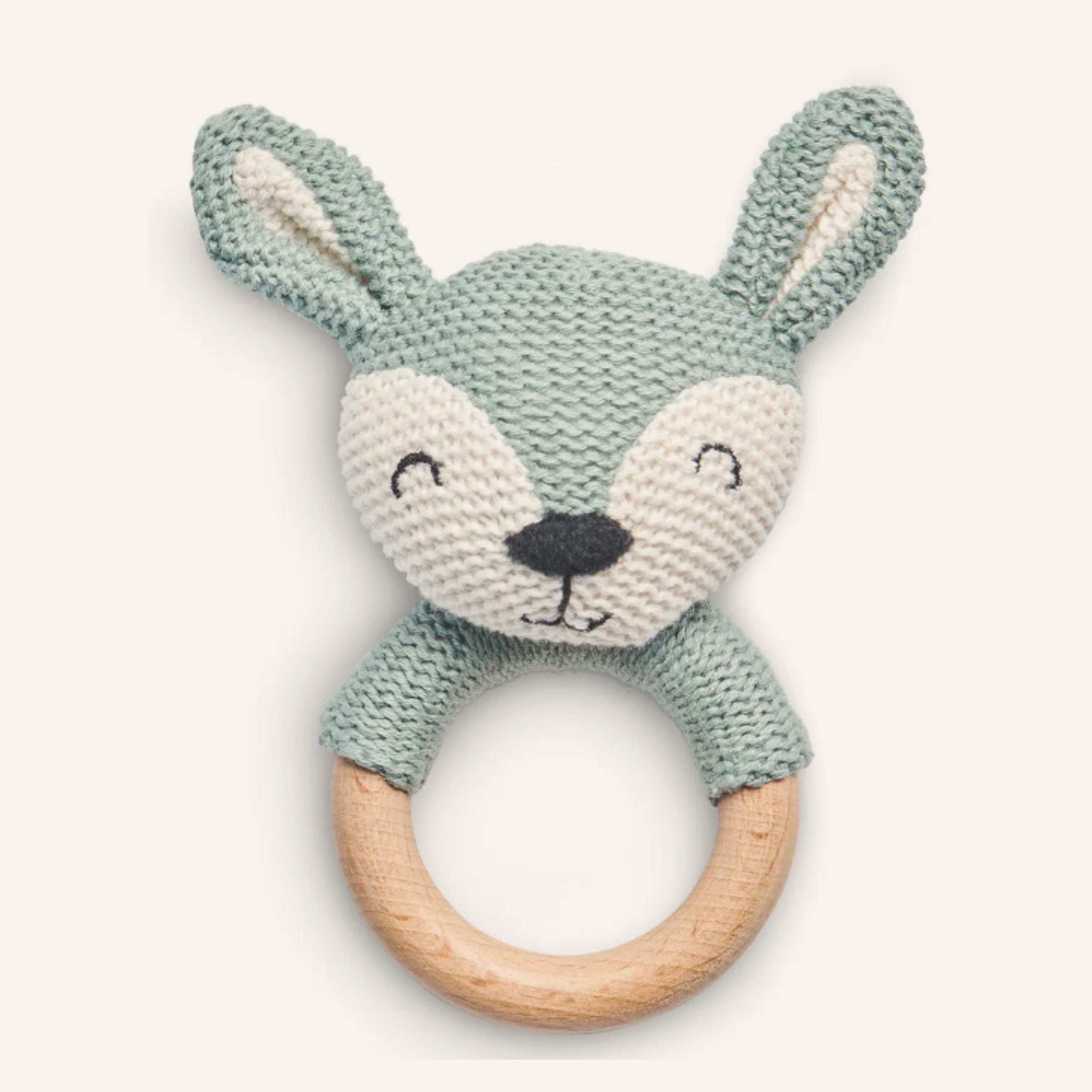 Geschenkset zur Geburt mit Namen – Reh grün, personalisiertes Babygeschenk