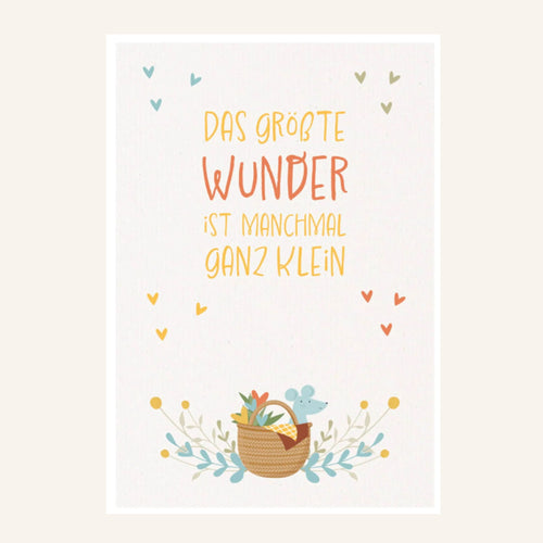 Glückwunschkarte Geburt ein Wunder