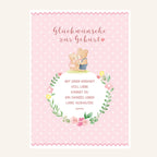 Geschenkset zur Geburt mit Namen – Reh rosa, personalisiertes Babygeschenk