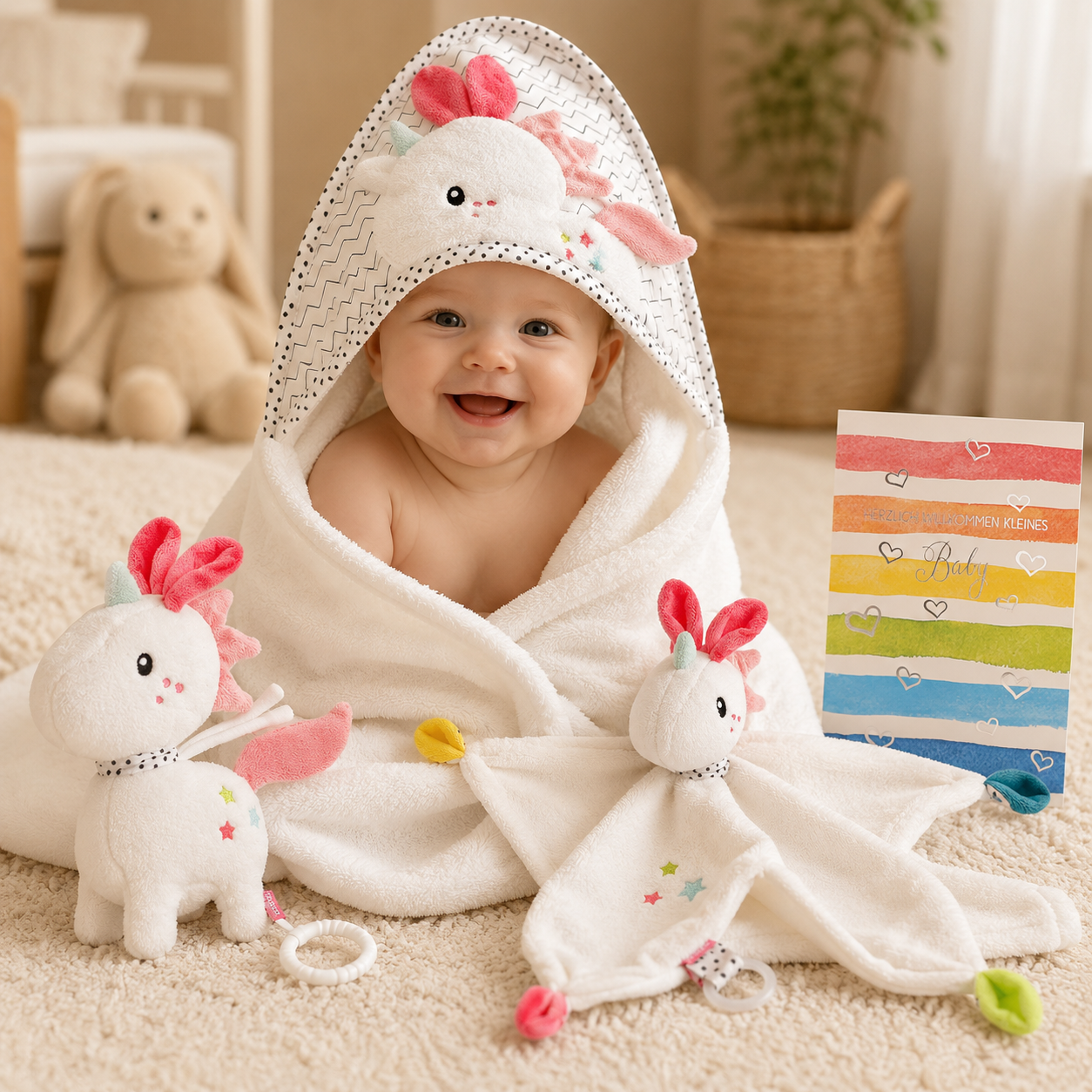 Geschenkset zur Geburt Einhorn von Fehn