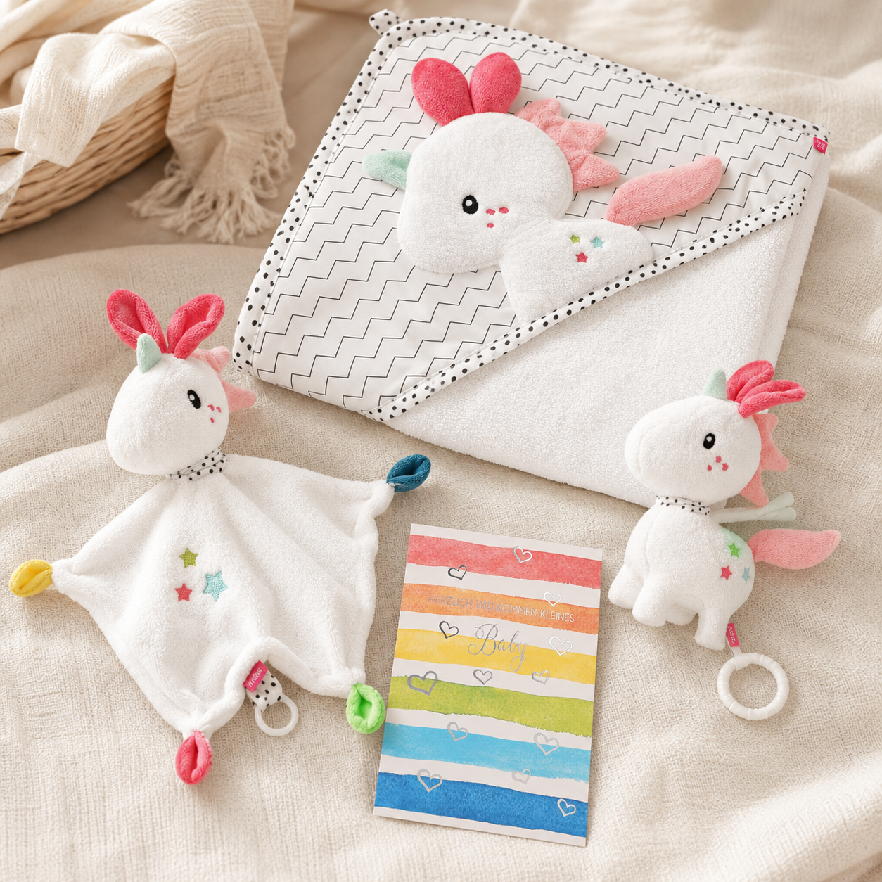 Geschenkset zur Geburt Einhorn von Fehn