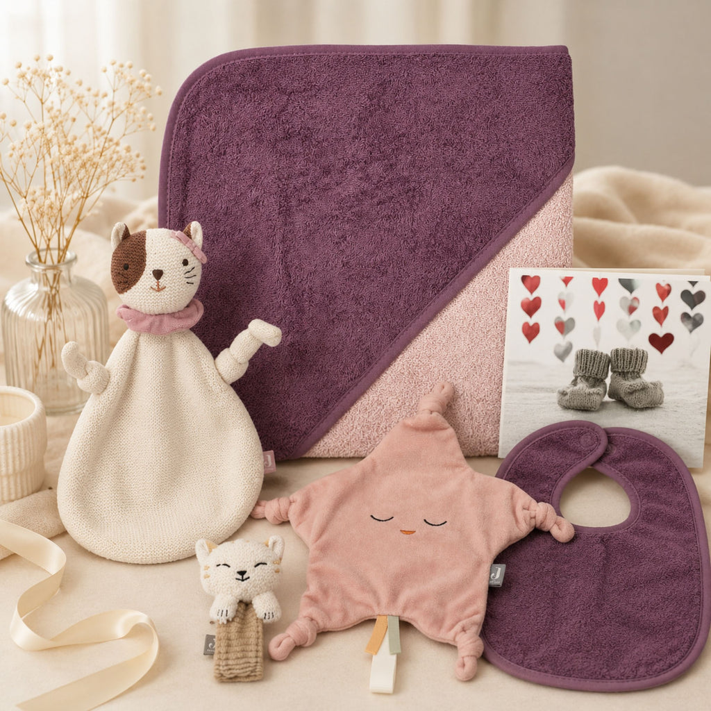 Geschenkset zur Geburt mit Namen – Jill mit Stern, personalisiertes Babygeschenk