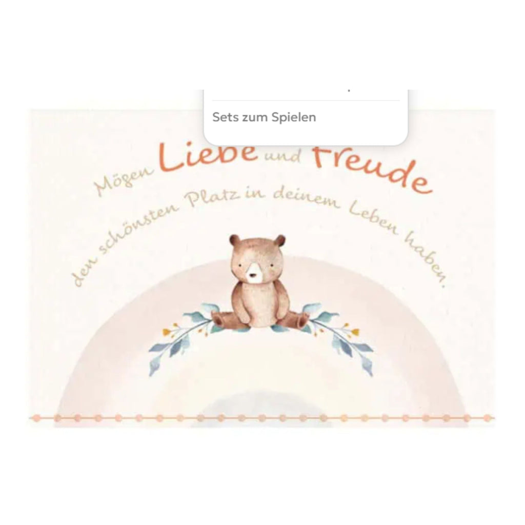 Geschenkset zur Geburt Bär mit Kapuzenbadetuch Braun