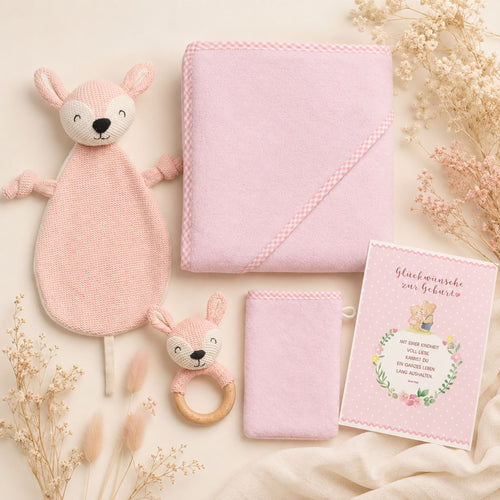 Geschenkset zur Geburt Reh rosa