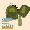 Kleiner Kindergartenrucksack Mr. Dino mit Trinkflasche und Brotdose von Trixie Baby