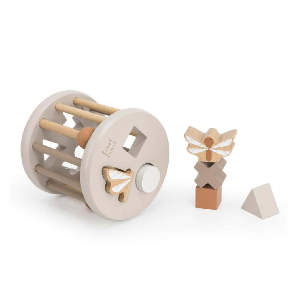 Label Label Sortierrad – Nougat | Motorikspielzeug aus Holz ab 12 Monaten
