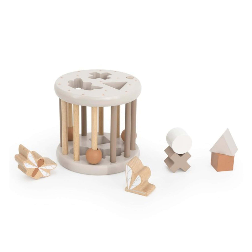 Label Label Sortierrad – Nougat | Motorikspielzeug aus Holz ab 12 Monaten