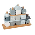Label Label Stapelhaus Blau