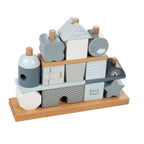 Label Label Stapelhaus Blau