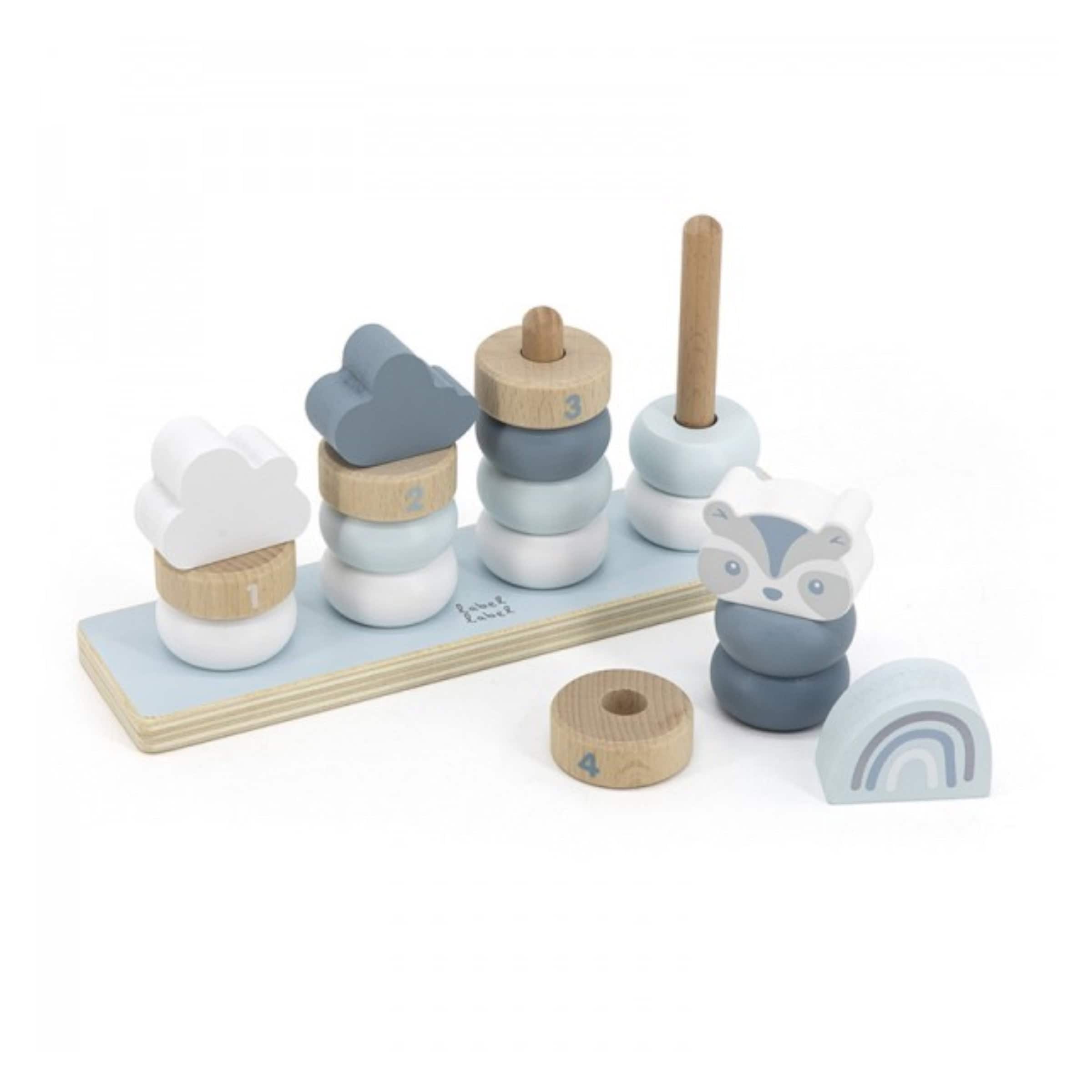 Label Label kleine Stapelringe Blau