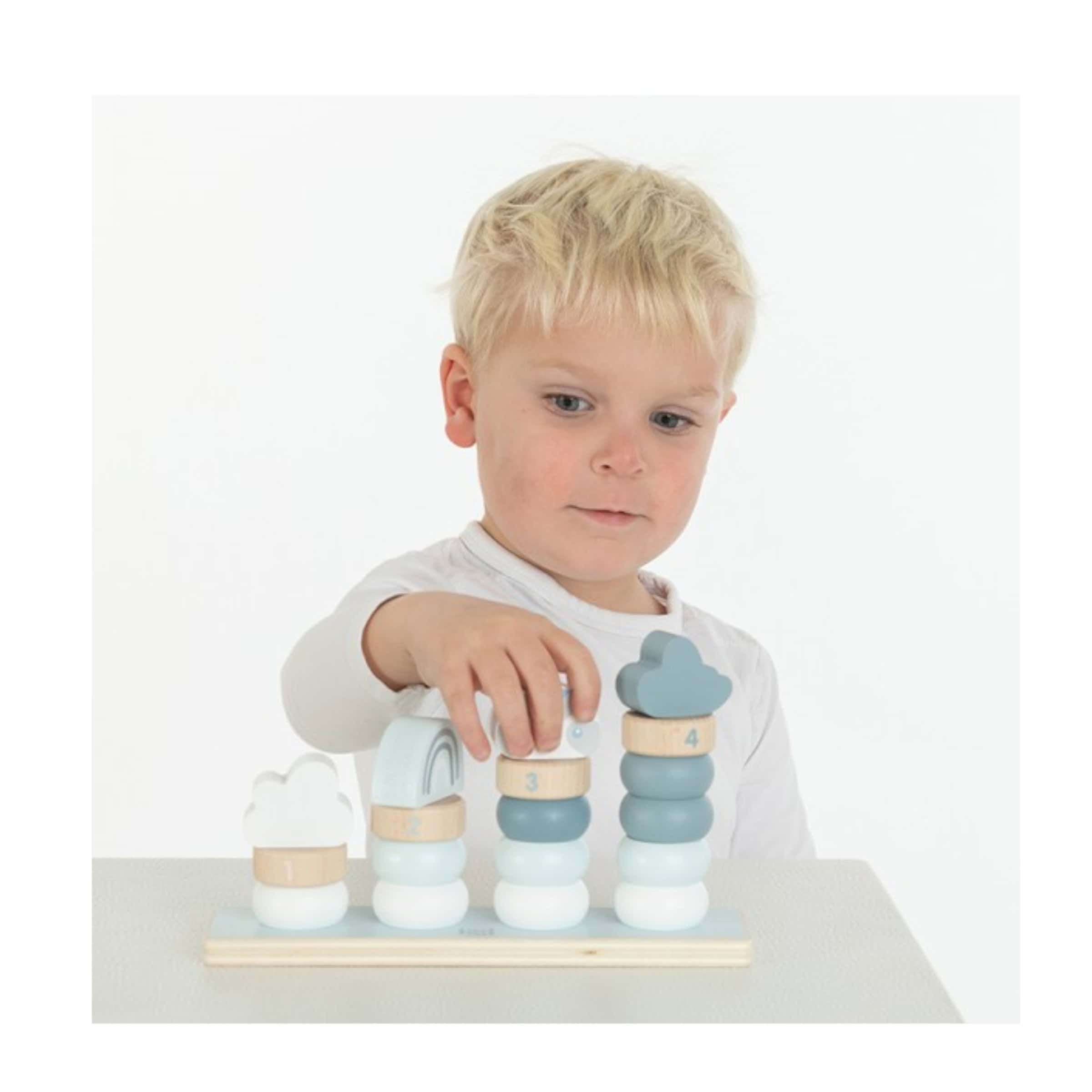 Label Label kleine Stapelringe Blau