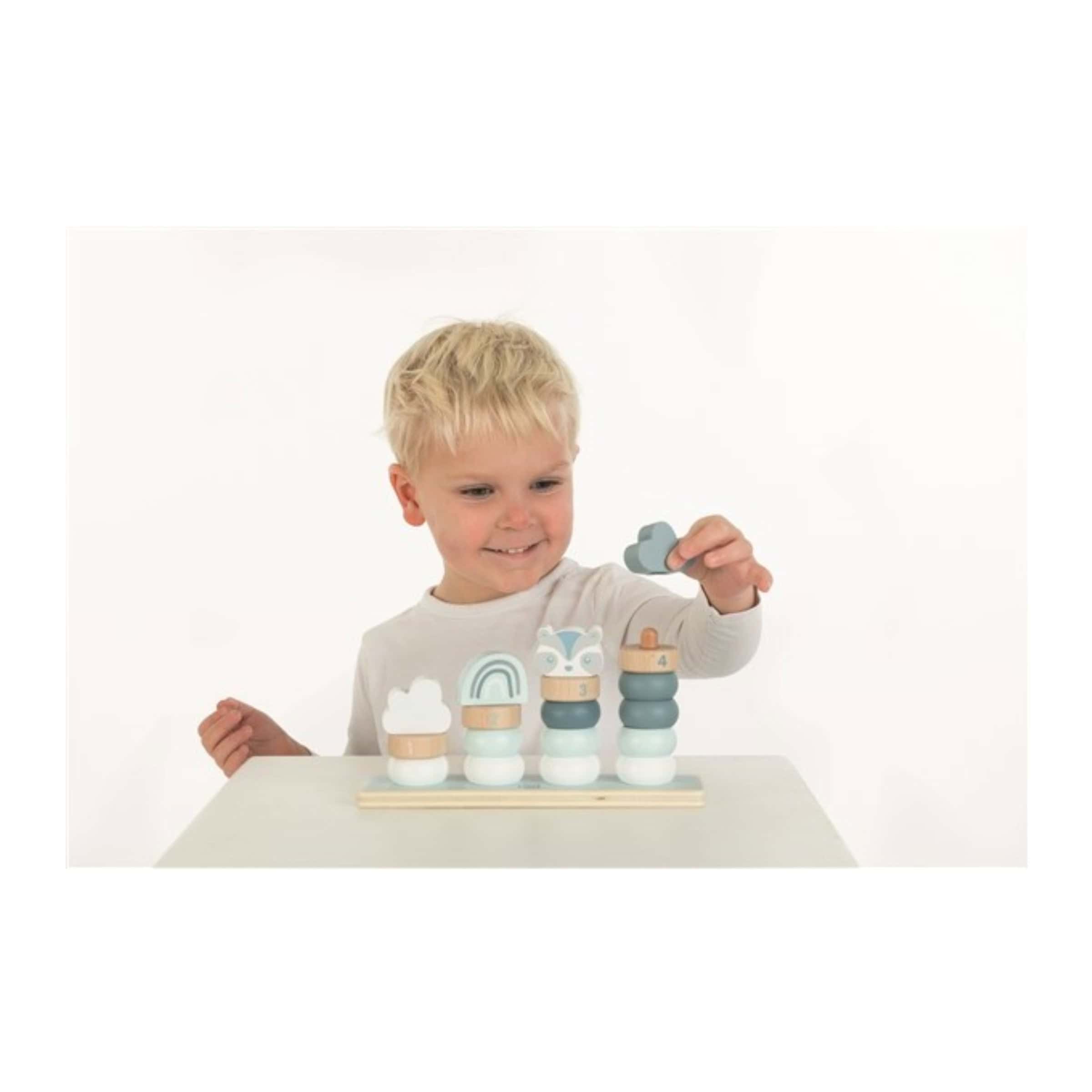 Label Label kleine Stapelringe Blau
