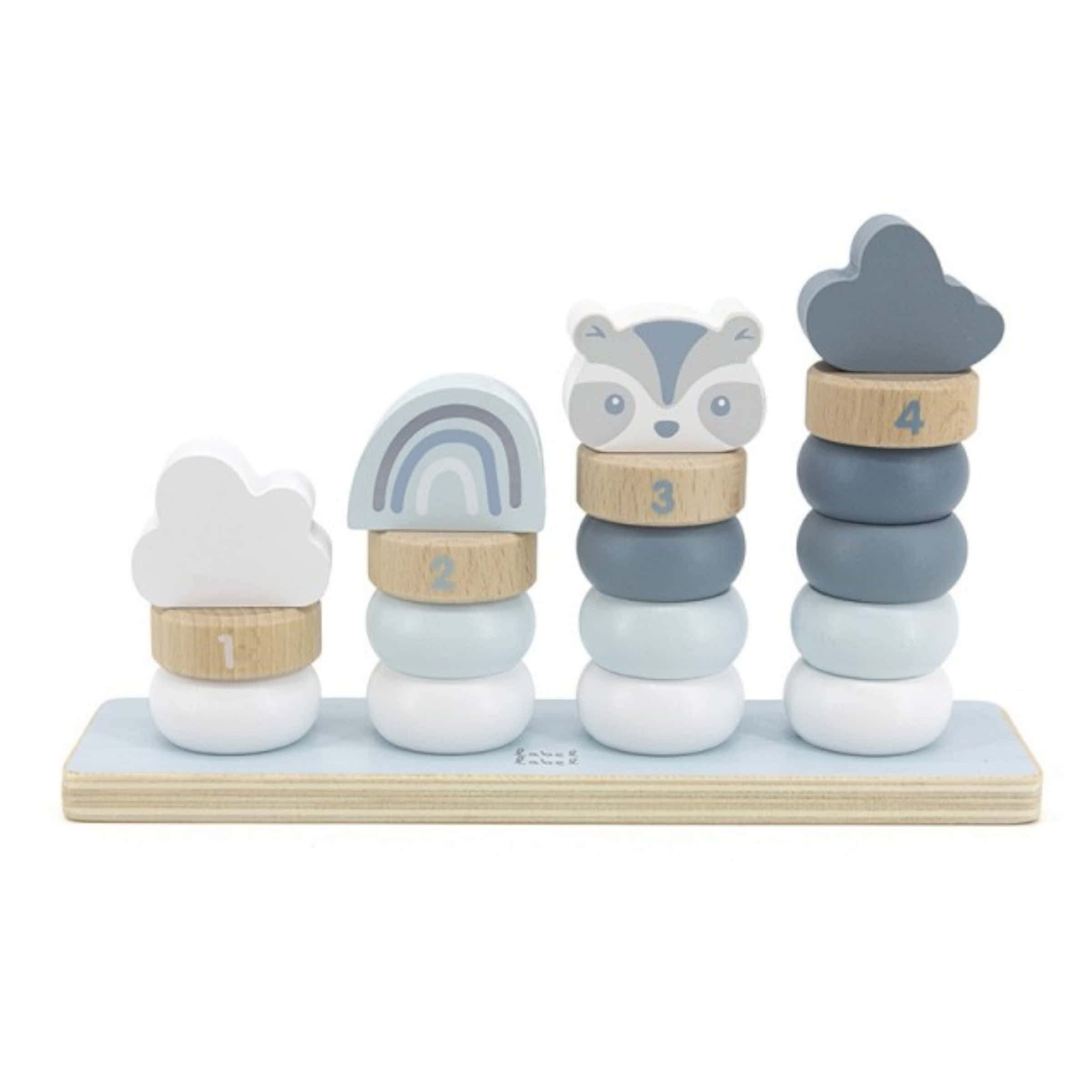 Label Label kleine Stapelringe Blau