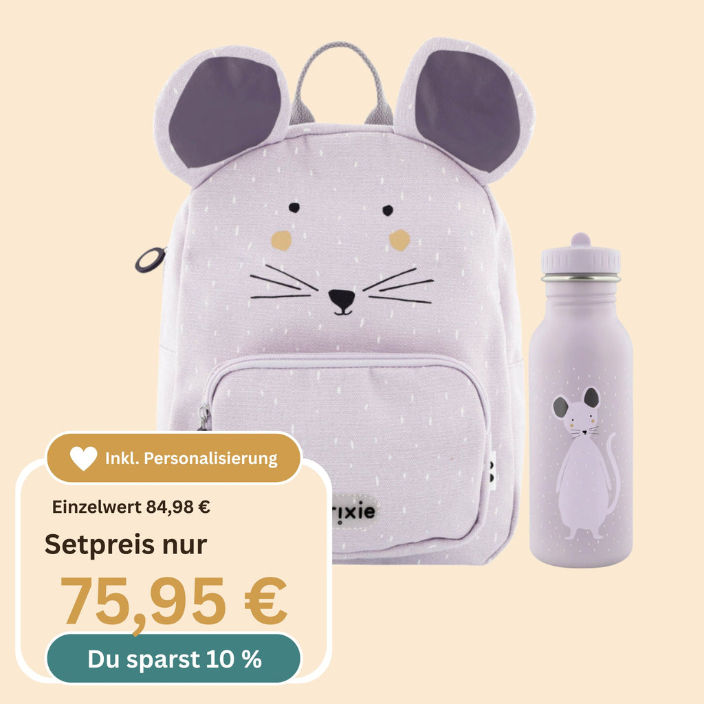 Personalisiertes Kindergarten-Set  2-tlg. Mrs. Mouse | Trixie Baby