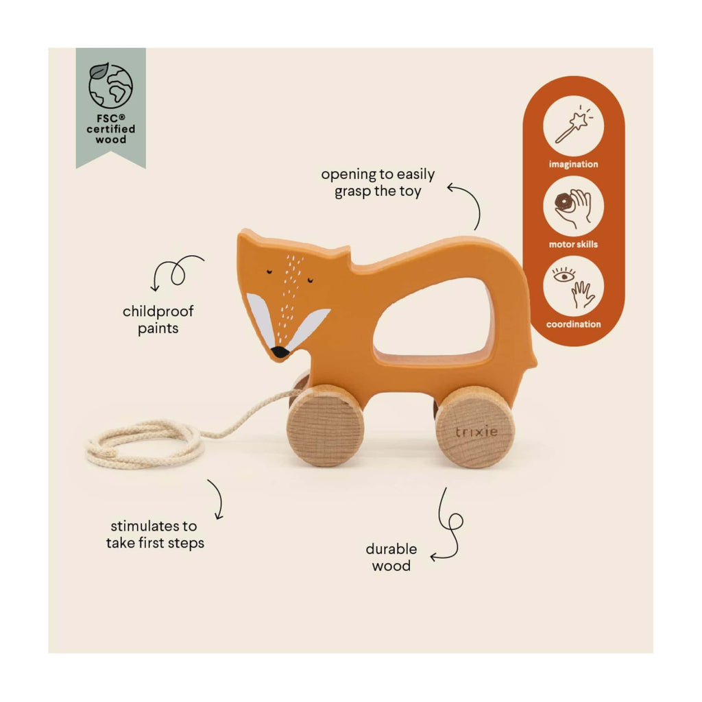 Trixie Baby Holz Nachziehtier Mr. Fox