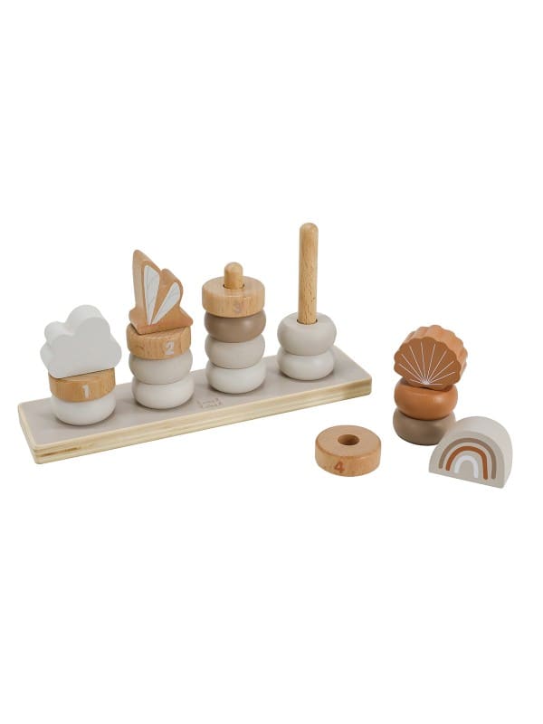 Label Label Little Stacking Rings – Nougat | Stapelspiel aus Holz ab 18 Monaten