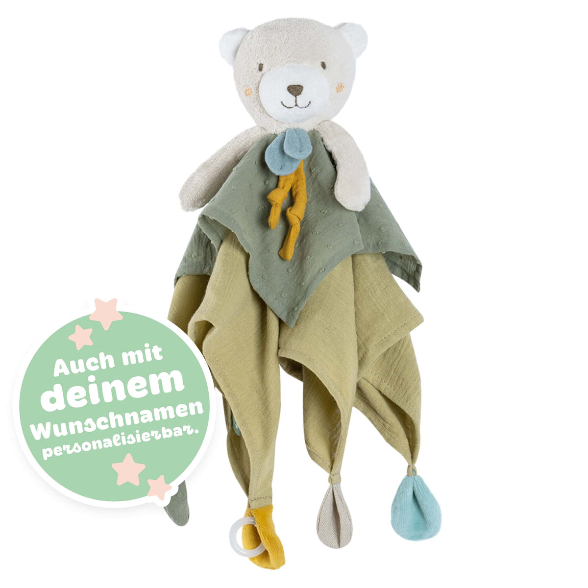 Schmusetuch Fehn Bär fehnNatur in Grün