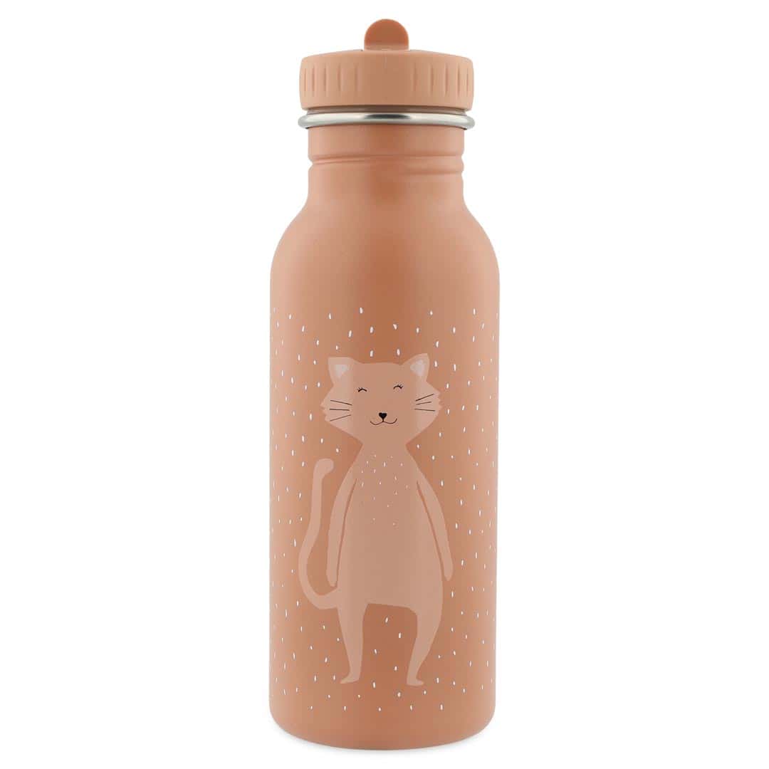 Personalisierte Edelstahl Trinkflasche für Kinder – 500ml Mrs. Cat mit Namensgravur von Trixie