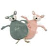 Jollein Schmusetuch Reh pale pink und ash green nebeneinander