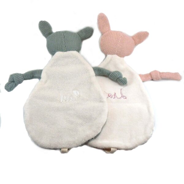 Jollein Schmusetuch Reh pale pink und ash green Rückseite