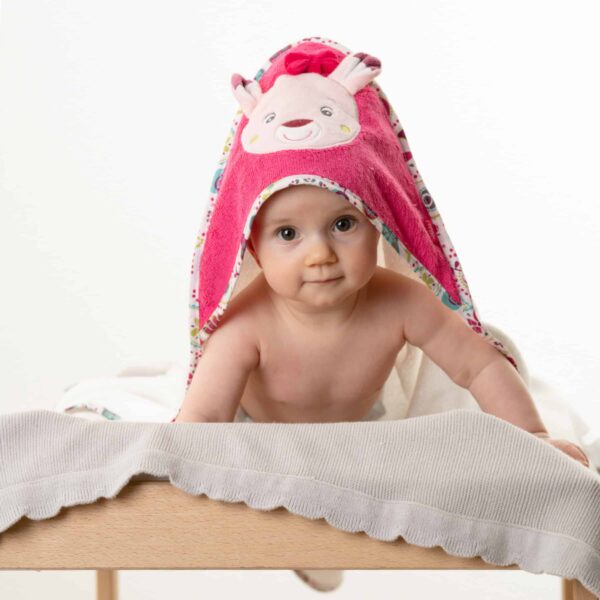 Fehn Kapuzenhandtuch Rehkitz mit Baby