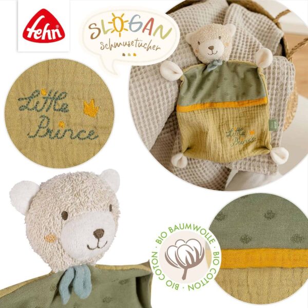 Fehn Schmusetuch Bär Prince Natur mit Detailinformationen
