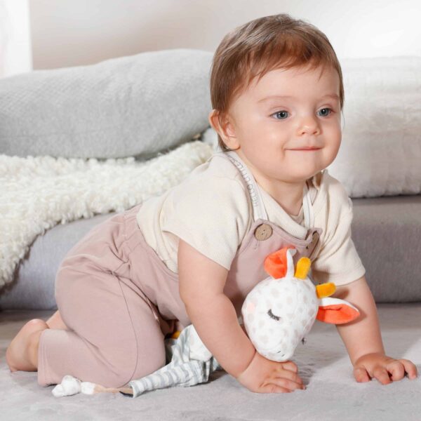 Fehn Schmusetuch Handpuppe Giraffe mit Baby