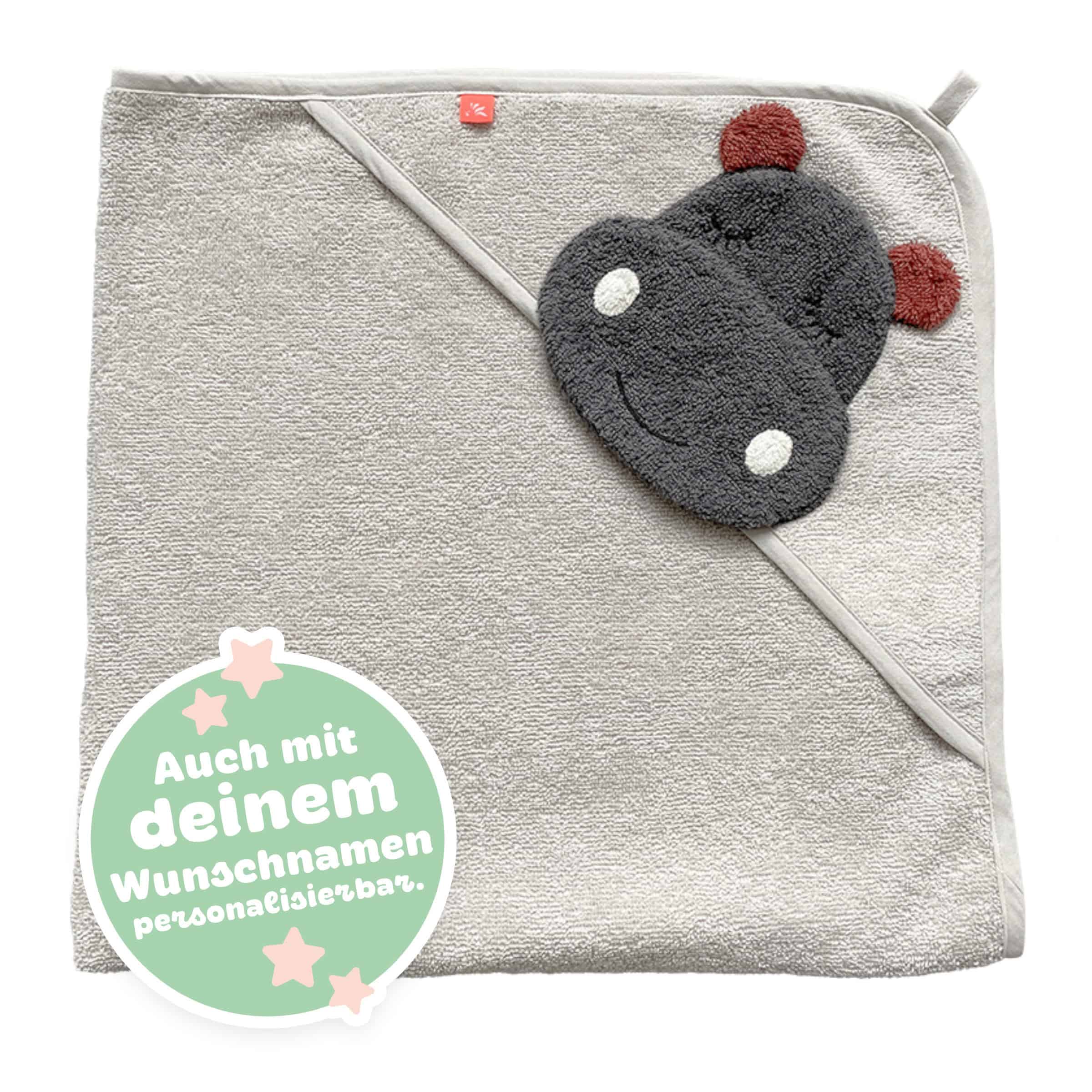 Kikadu Kapuzenhandtuch Hippo