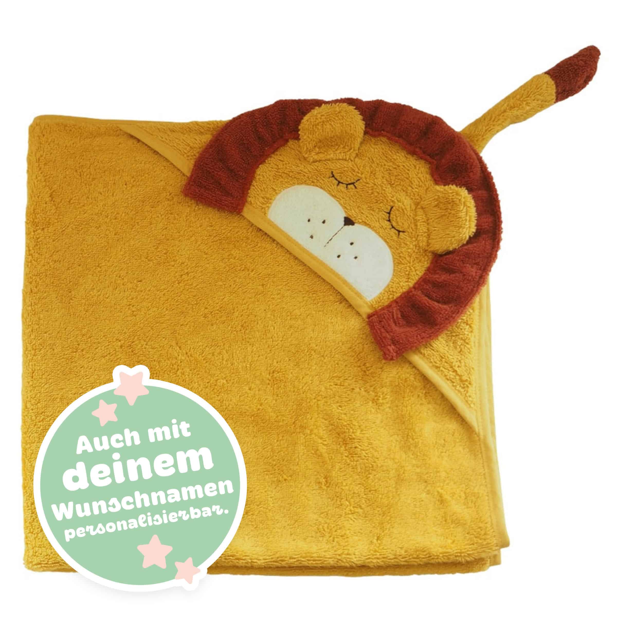 Kikadu Kapuzenhandtuch Löwe