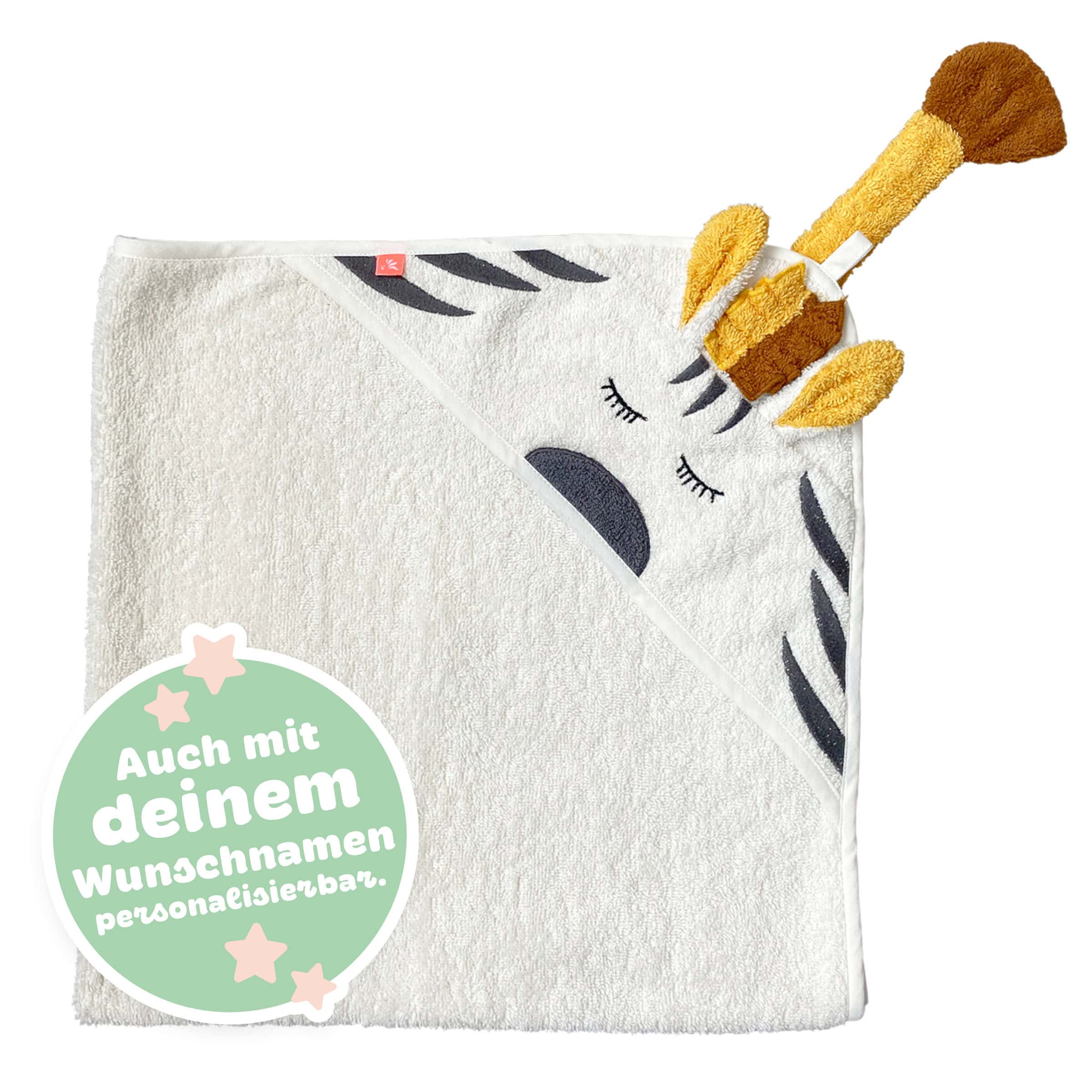 Kikadu Kapuzenhandtuch Zebra