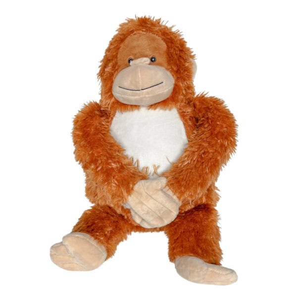 Personalisiertes Kuscheltier Orang-Utan sitzend