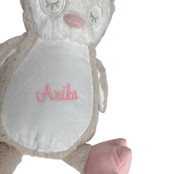 Personalisiertes Kuscheltier Eule Name