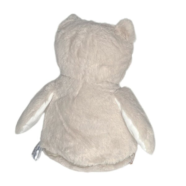 Personalisiertes Kuscheltier Eule von der Rückseite