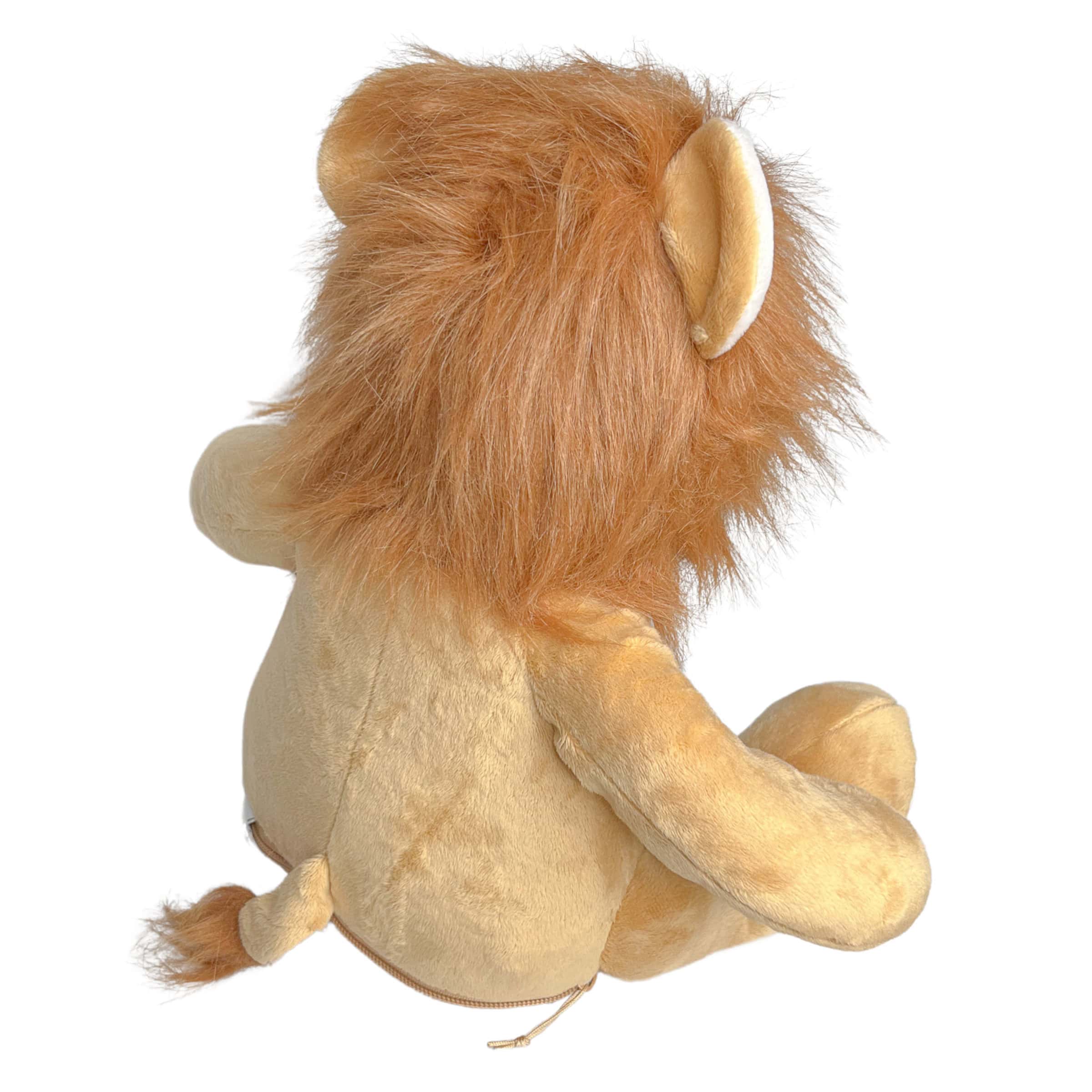 Personalisiertes Kuscheltier Löwe links von hinten