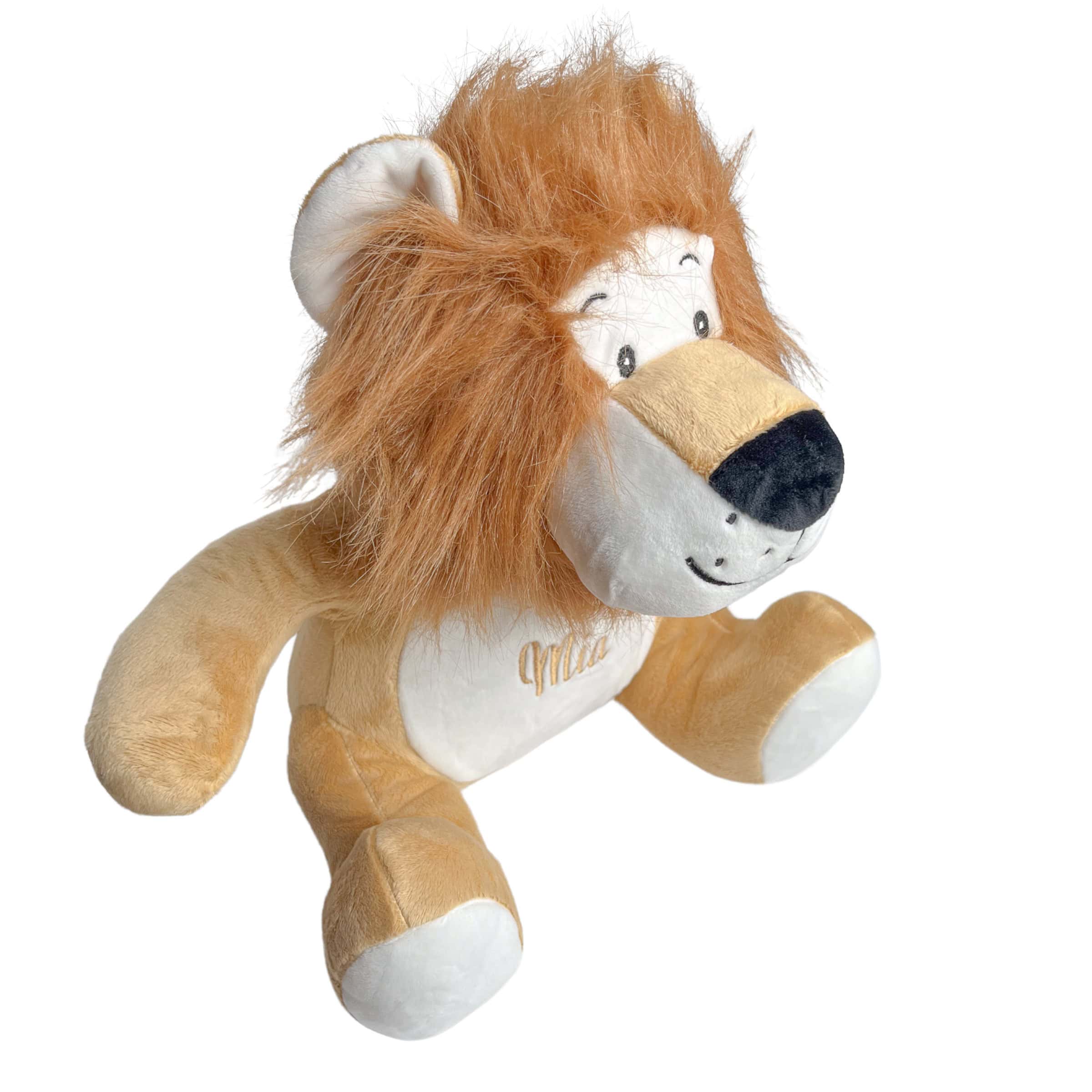 Personalisiertes Kuscheltier Löwe sitzend