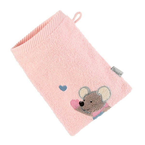 Sterntaler Waschlappen Mabel in Rosa seitliche Ansicht