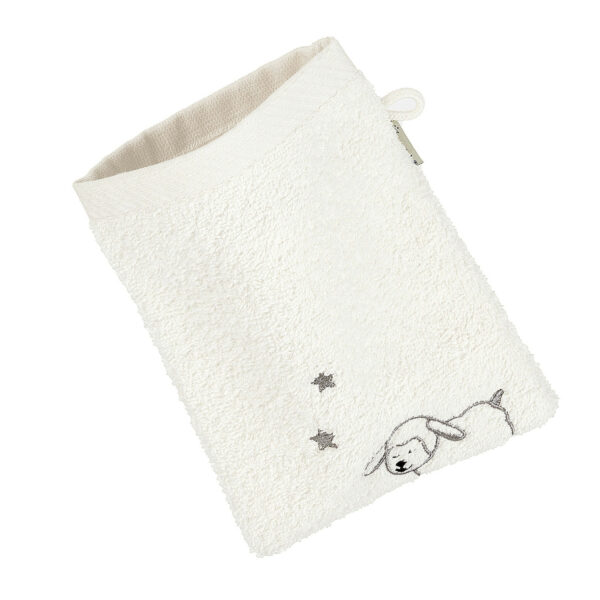 Sterntaler Waschlappen Stanley weiß seitliche Ansicht