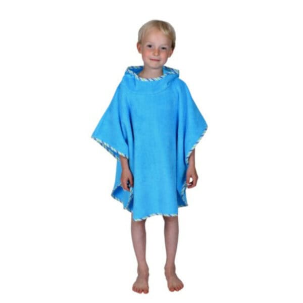 Wörner Badeponcho Uni Aqua 60 x 75 cm