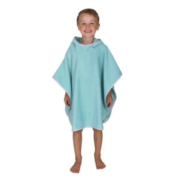 Wörner Badeponcho Uni Kristallblau 60 x 75 cm