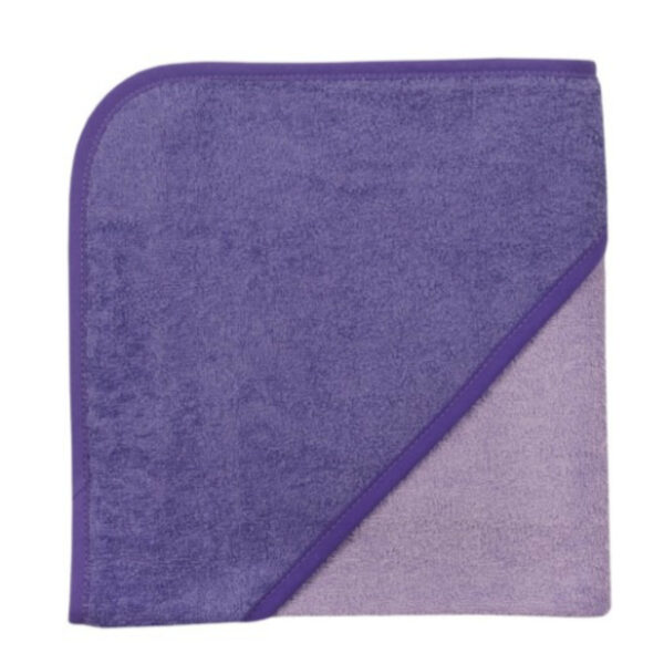 Wörner Kapuzenbadetuch Uni Flieder Violett 80 x 80 cm