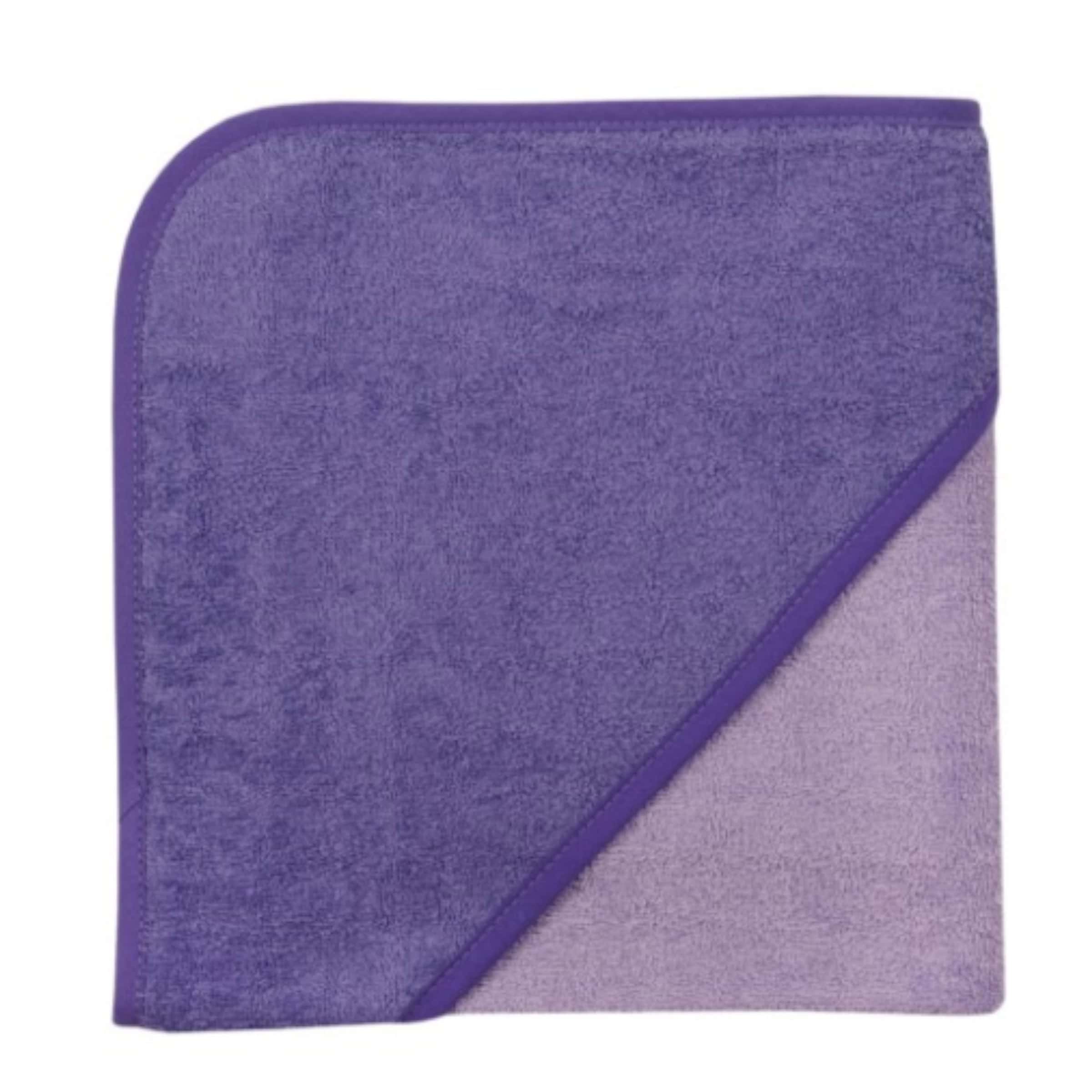 Wörner Kapuzenbadetuch Uni Flieder Violett 80 x 80 cm