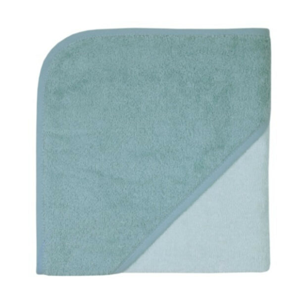 Wörner Kapuzenbadetuch Uni Mint Eisblau 80 x 80 cm