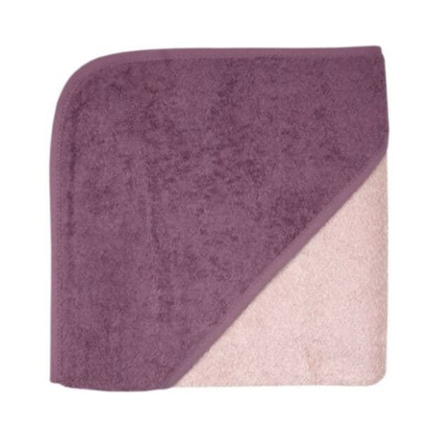 Wörner Kapuzenbadetuch Uni Peach Mauve 80 x 80 cm